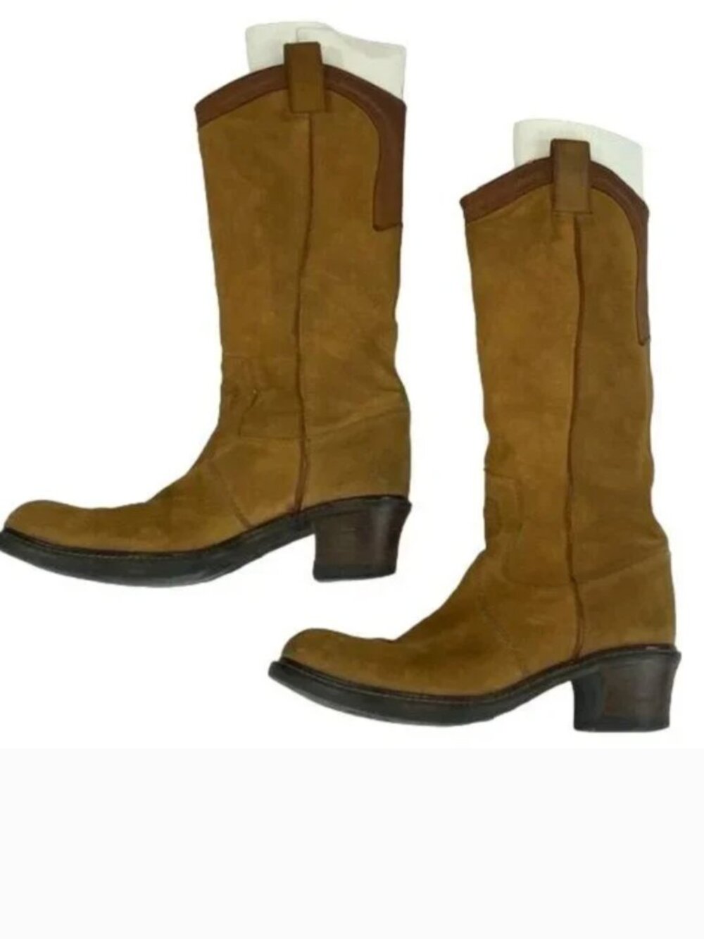 Vic Matie Brown Suede Western Cowboy Boots - Size 6